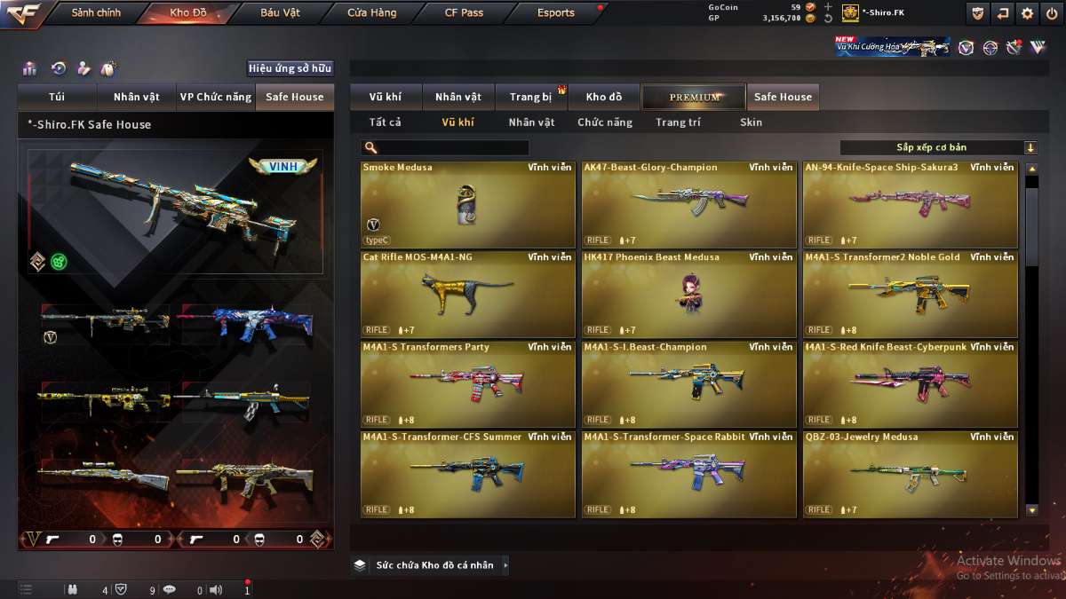 shop acc cf uy tin gia re